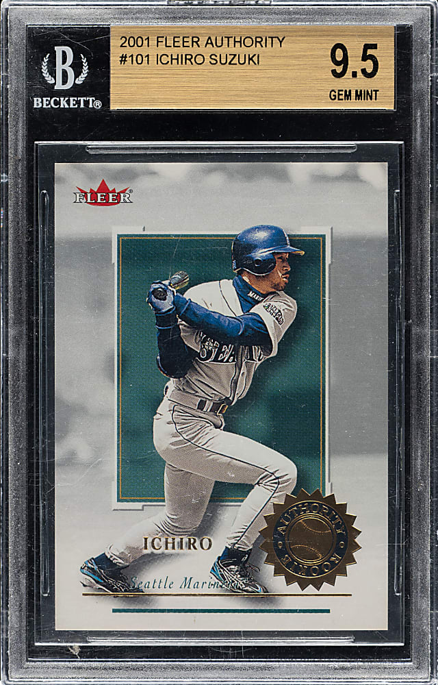 2001 Fleer Authority #101 Ichiro Suzuki Rookie #369/2,001 BGS GEM MINT 9.5