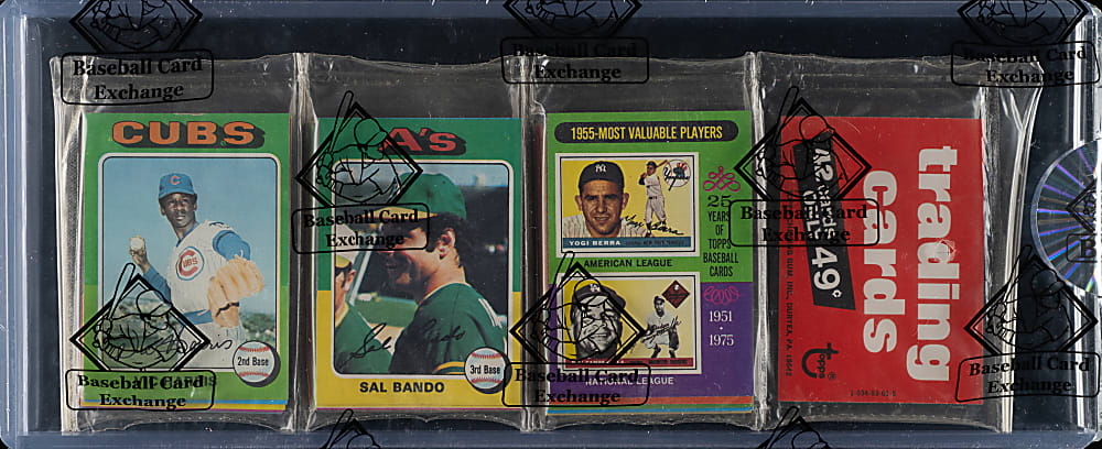 1975 Topps Unopened Rack Pack - Bob Gibson Highlights on Back - BBCE
