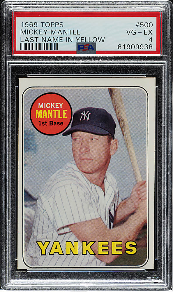 1969 Topps #500 Mickey Mantle PSA VG-EX 4