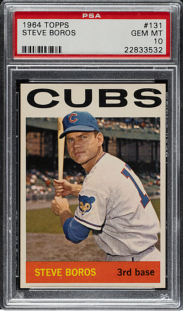 1964 Topps #131 Steve Boros PSA GEM MINT 10 - 1 of 4!