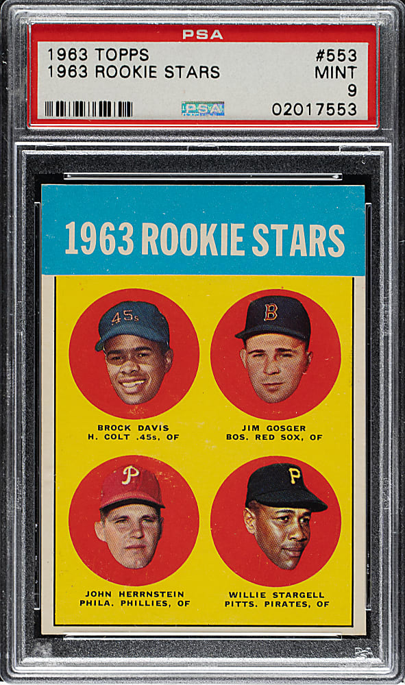 1963 Topps #553 Willie Stargell Rookie PSA MINT 9