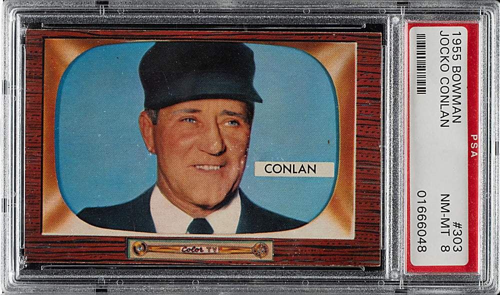 1955 Bowman #303 Jocko Conlan PSA NM-MT 8