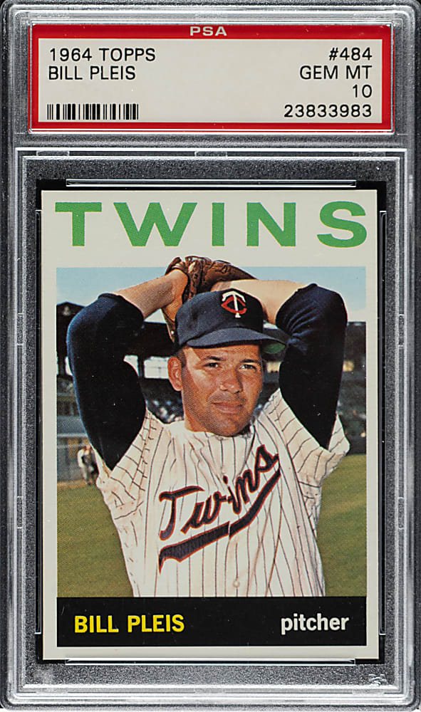 1964 Topps #484 Bill Pleis PSA GEM MINT 10