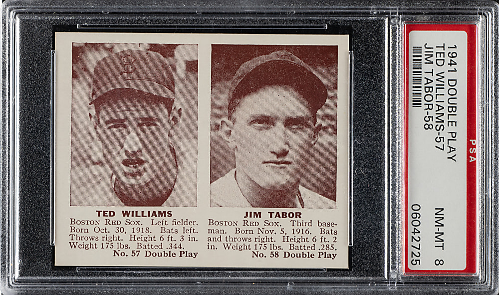 1941 R330 Double Play #57/58 Ted Williams/Tabor PSA NM-MT 8