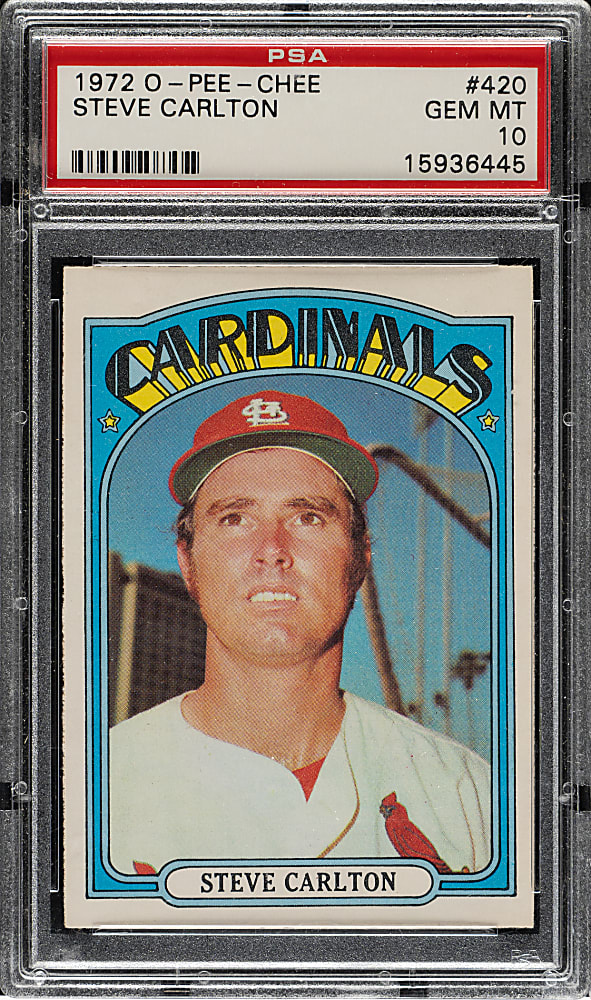 1972 O-Pee-Chee #420 Steve Carlton PSA GEM MINT 10
