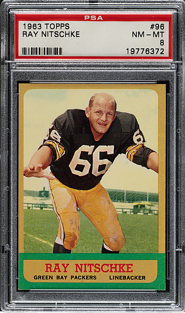 1963 Topps Football #96 Ray Nitschke Rookie PSA NM-MT 8