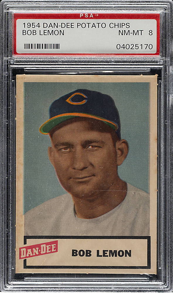 1954 Dan-Dee Potato Chips Bob Lemon PSA NM-MT 8