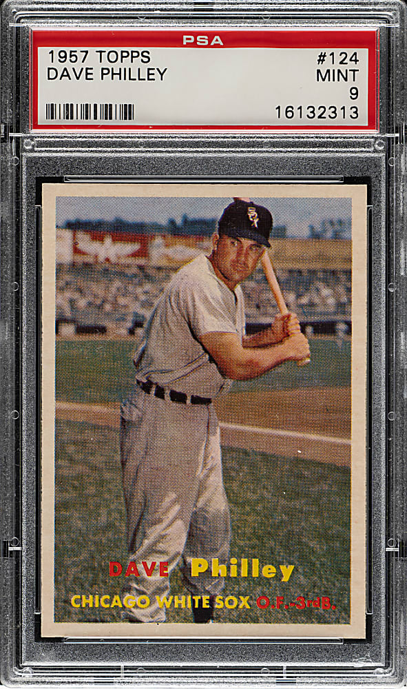 1957 Topps #124 Dave Philley PSA MINT 9