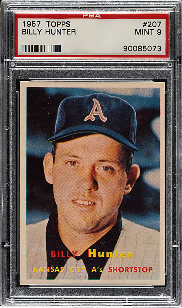 1957 Topps #207 Billy Hunter PSA MINT 9