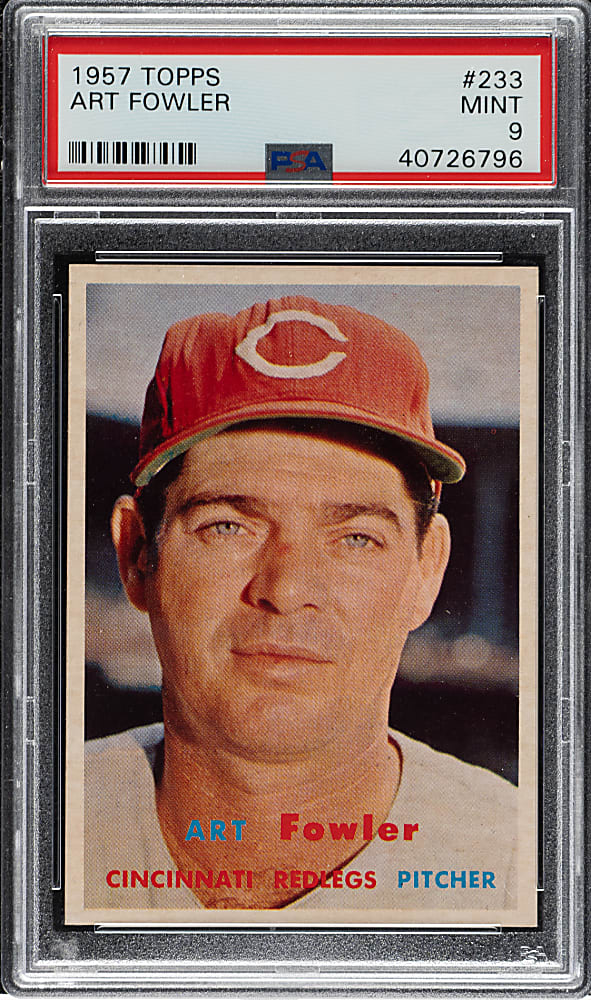 1957 Topps #233 Art Fowler PSA MINT 9