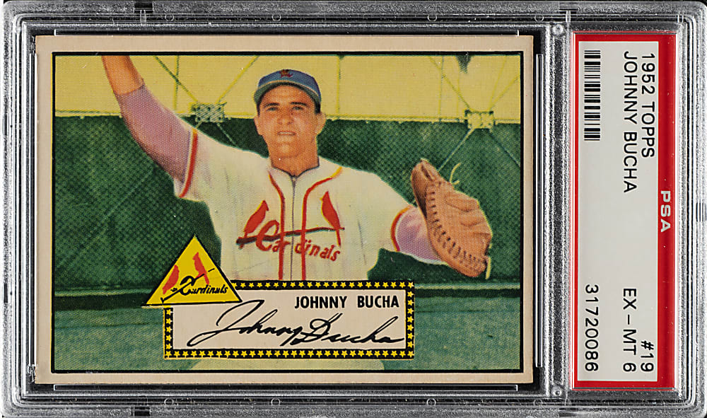 1952 Topps #19 Johnny Bucha PSA EX-MT 6