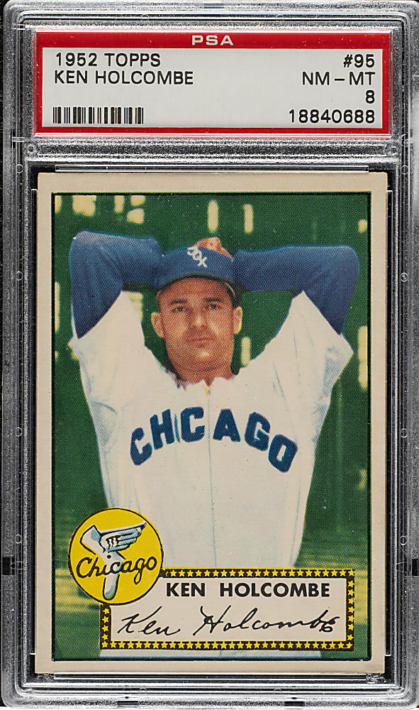 1952 Topps #95 Ken Holcombe PSA NM-MT 8