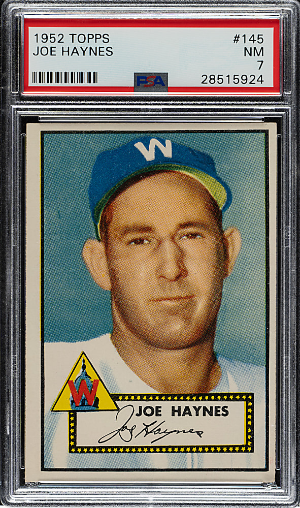 1952 Topps #145 Joe Haynes PSA NM 7