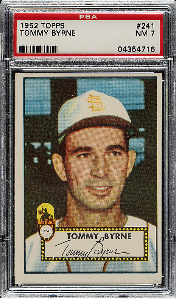 1952 Topps #241 Tommy Byrne PSA NM 7