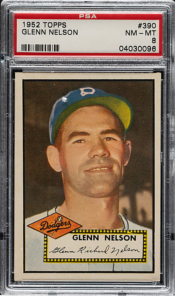 1952 Topps #390 Glenn Nelson PSA NM-MT 8