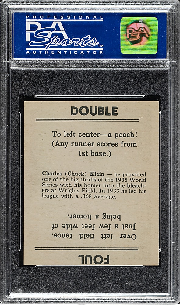 1936 R322 Goudey Chuck Klein PSA NM-MT 8