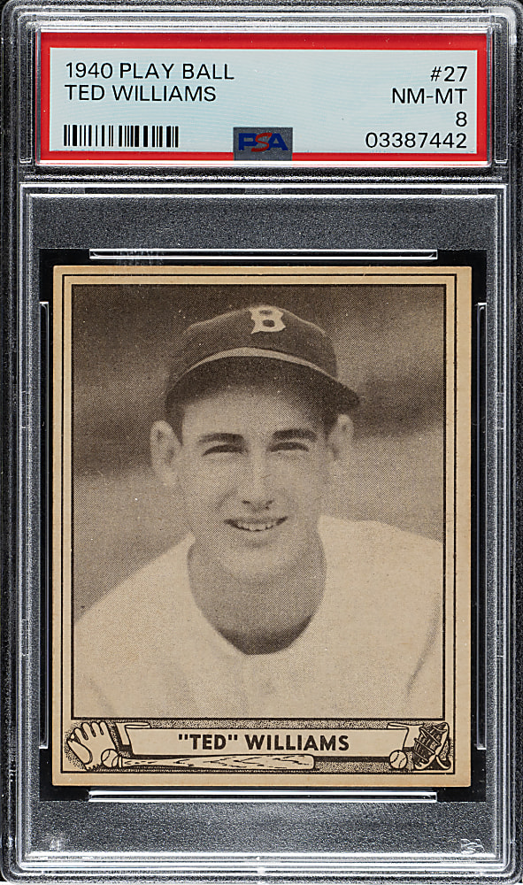 1940 R335 Play Ball #27 Ted Williams PSA NM-MT 8
