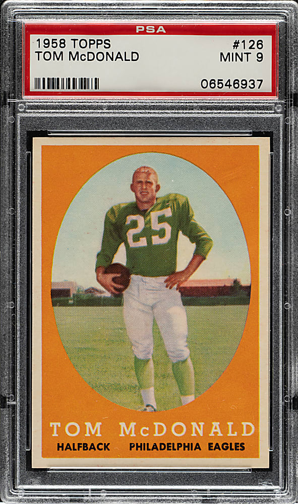 1958 Topps Football #126 Tom McDonald PSA MINT 9