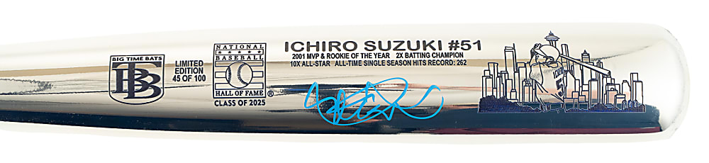 Ichiro Suzuki Signed Limited-Edition Chrome Bat - Beckett