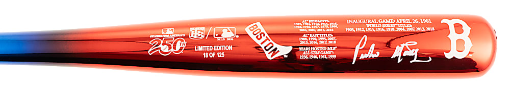 Pedro Martinez Signed Limited-Edition Chrome Bat - JSA