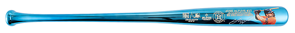 Jose Altuve Signed Limited-Edition Chrome Bat - Tristar
