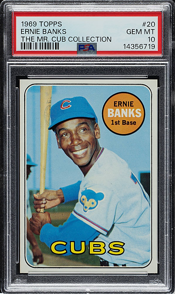 1969 Topps #20 Ernie Banks PSA GEM MINT 10