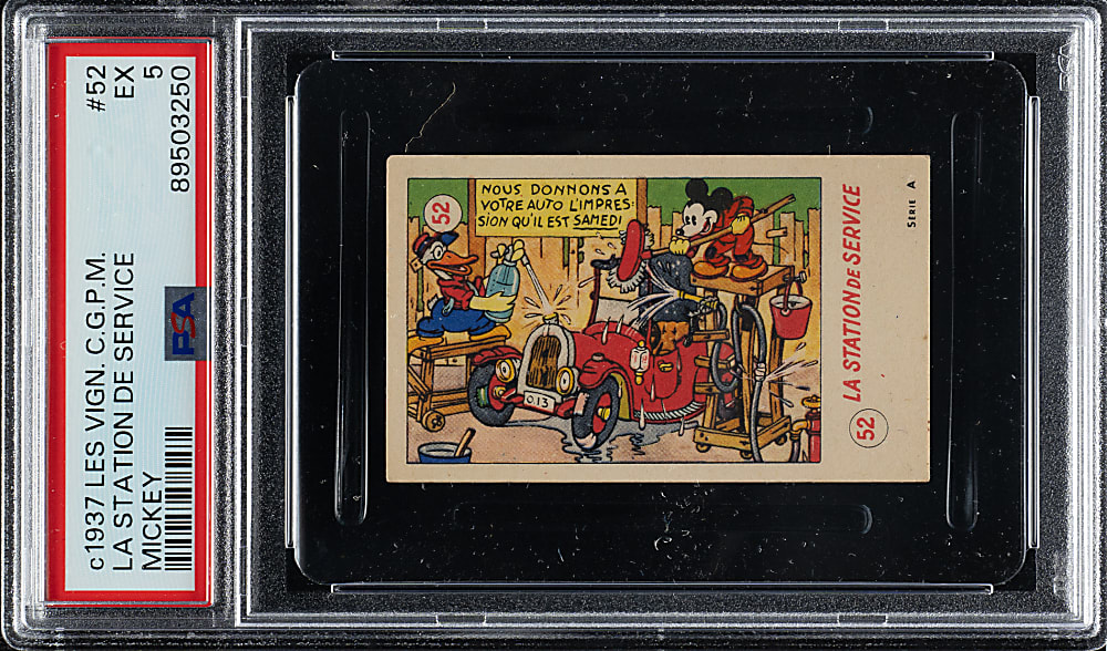 Circa 1937 Les Vign. C.G.P.M. Mickey #52 La Station de Service PSA EX 5