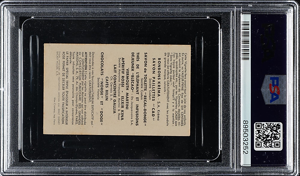 Circa 1937 Les Vign. C.G.P.M. Mickey #60 Le Jury Se Laisse Influencer PSA VG 3