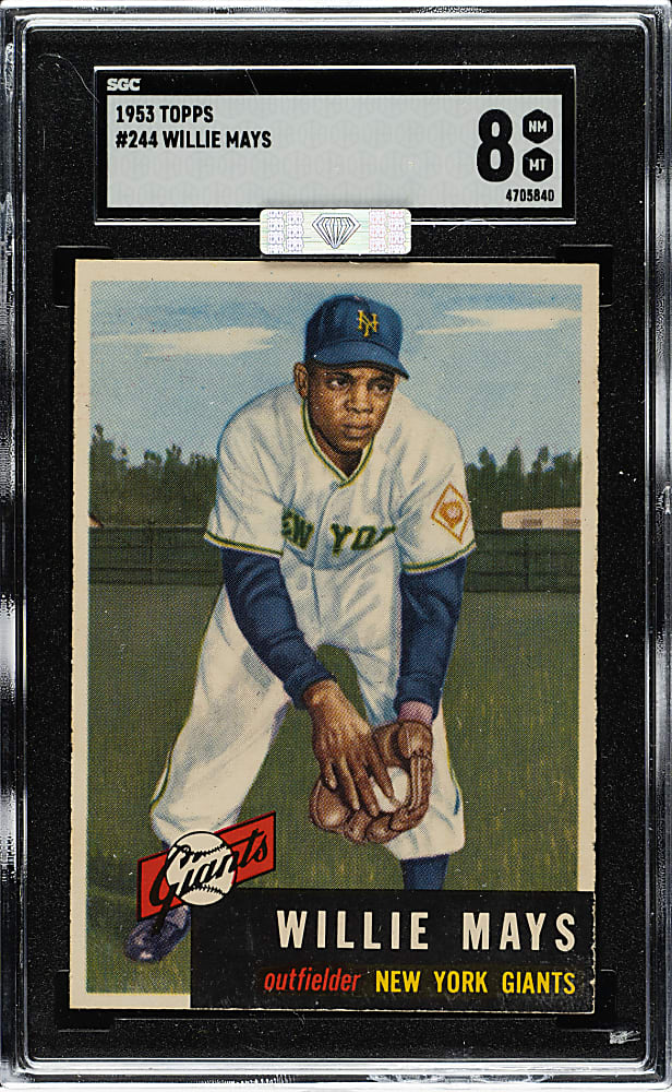 1953 Topps #244 Willie Mays SGC NM/MT 8 (MBA Silver Diamond)