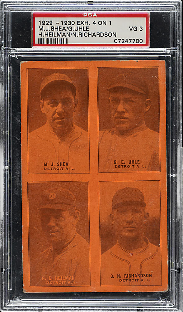 1929-1930 Exhibits 4-on-1 with Harry Heilman PSA VG 3