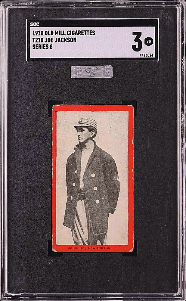 1910 T210 Old Mill Tobacco "Series 8" Joe Jackson SGC VG 3 (MBA Silver Diamond)