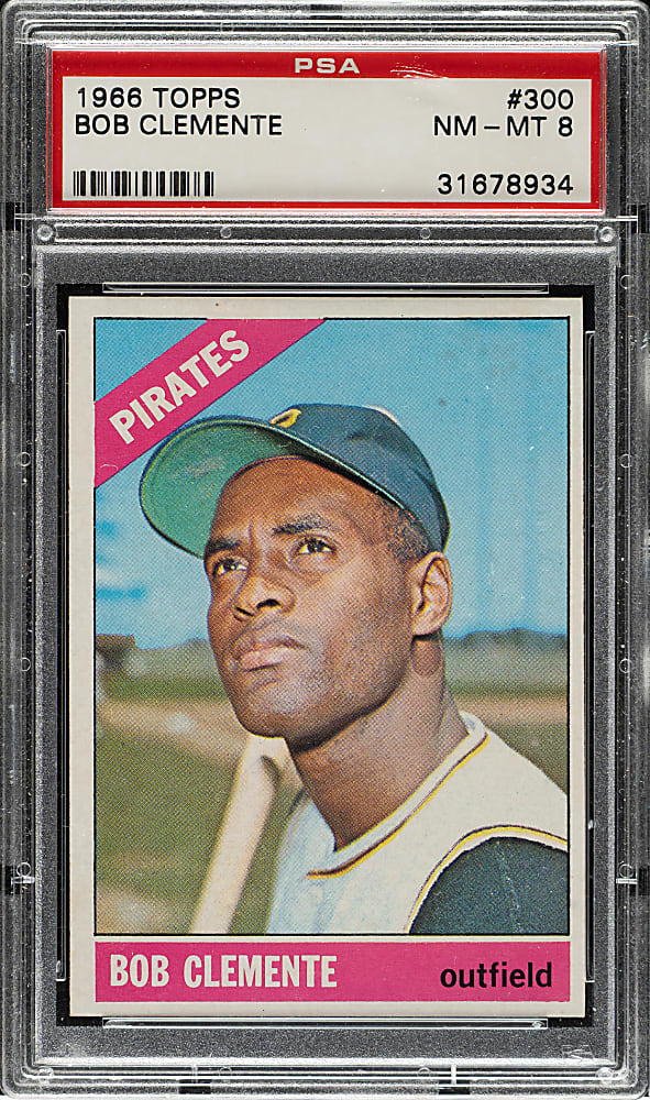 1966 Topps #300 Roberto Clemente PSA NM-MT 8
