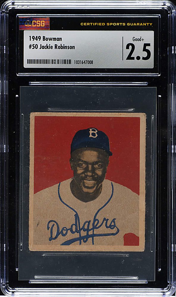 1949 Bowman #50 Jackie Robinson CSG GOOD+ 2.5