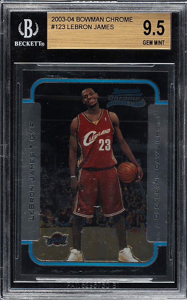 2003-2004 Bowman Chrome Basketball #123 LeBron James Rookie BGS GEM MINT 9.5