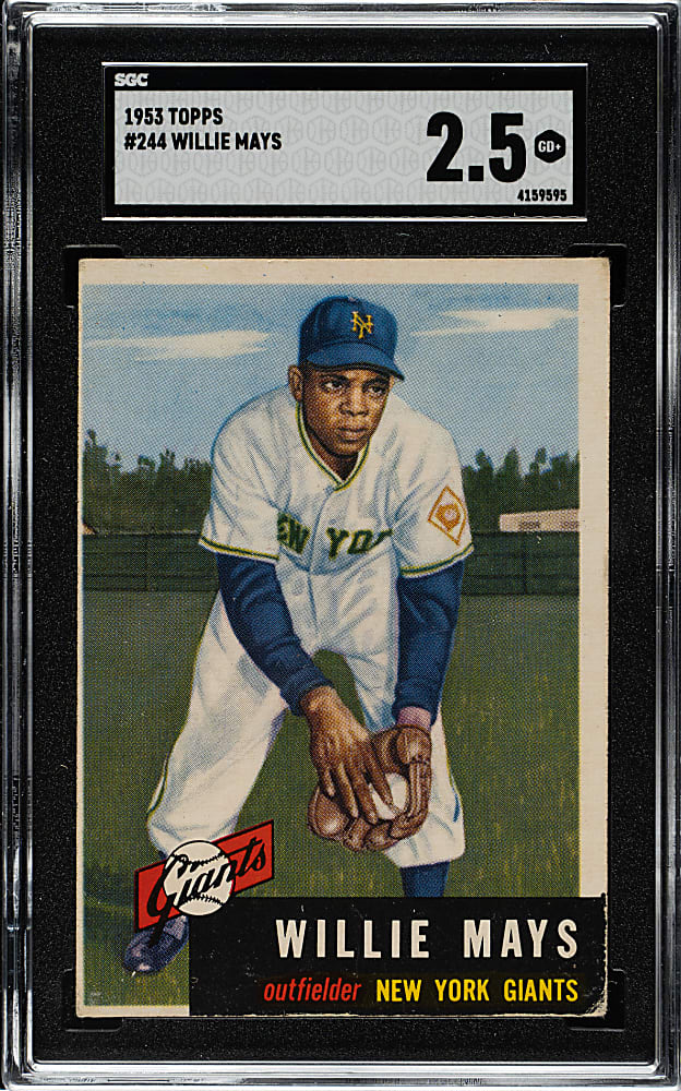 1953 Topps #244 Willie Mays SGC GOOD+ 2.5