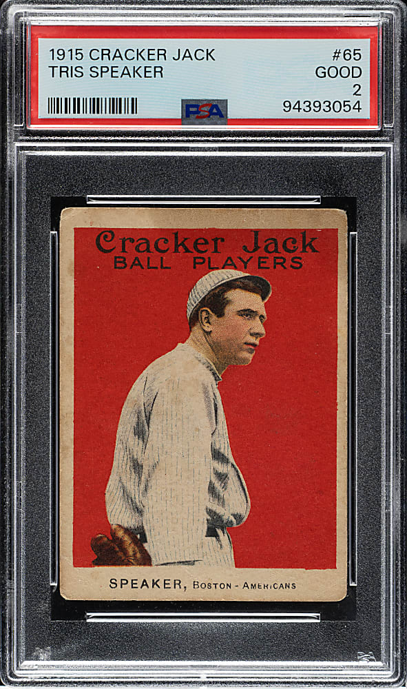 1915 E145 Cracker Jack #65 Tris Speaker PSA GOOD 2