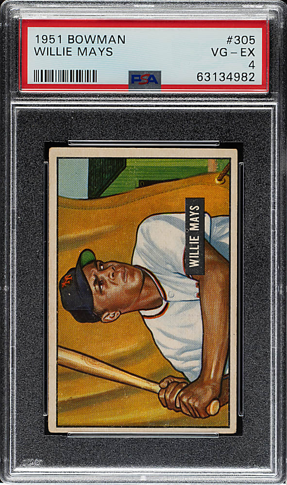 1951 Bowman #305 Willie Mays Rookie PSA VG-EX 4