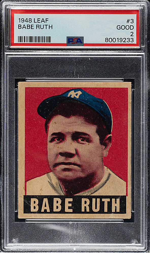 1948-1949 Leaf #3 Babe Ruth PSA GOOD 2