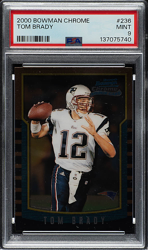 2000 Bowman Chrome Football #236 Tom Brady Rookie PSA MINT 9