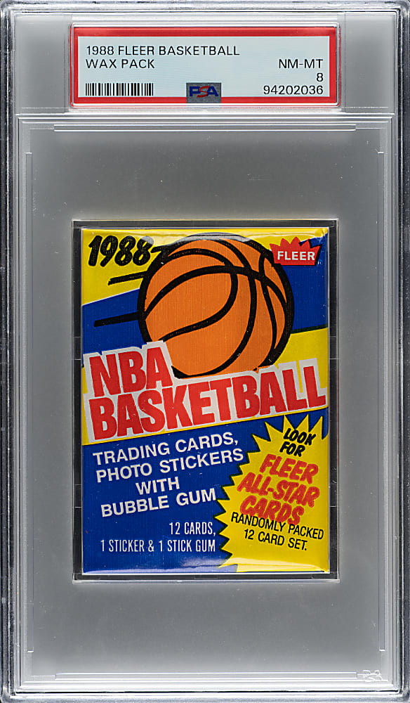 1988-1989 Fleer Basketball Unopened Wax Pack PSA NM-MT 8