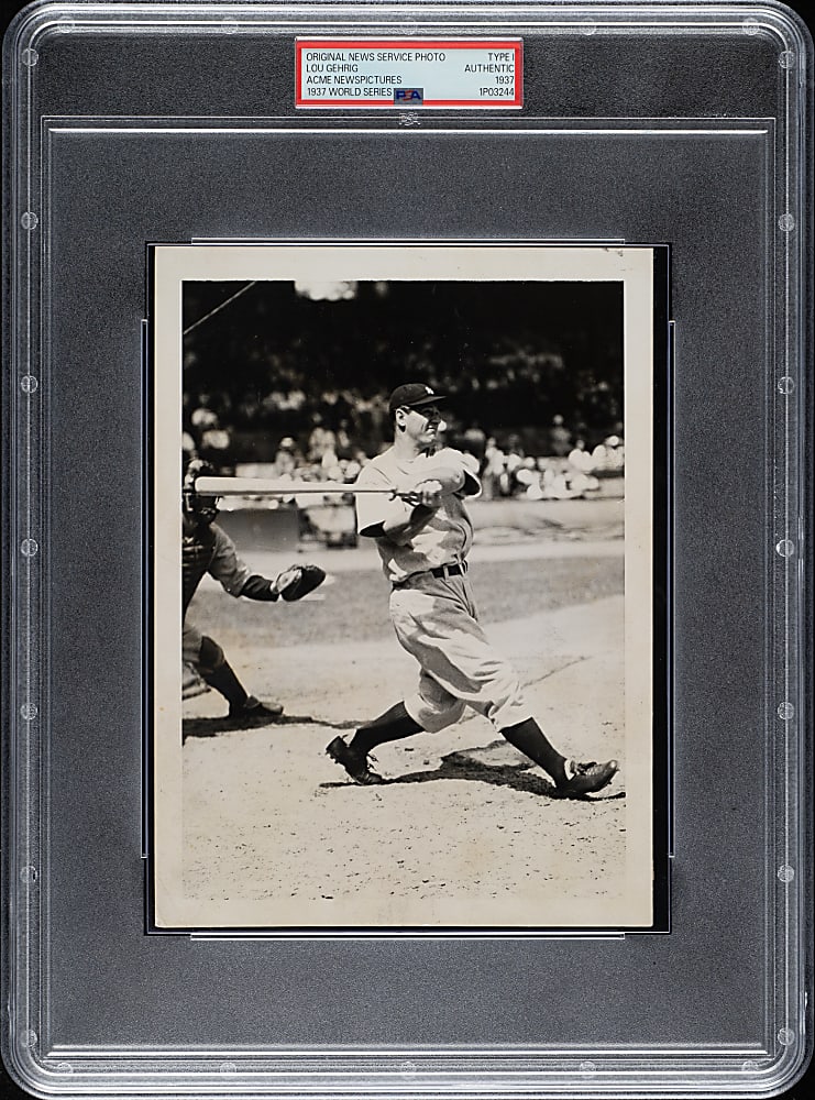 1937 Lou Gehrig Original ACME Newspictures Photograph PSA/DNA Type I