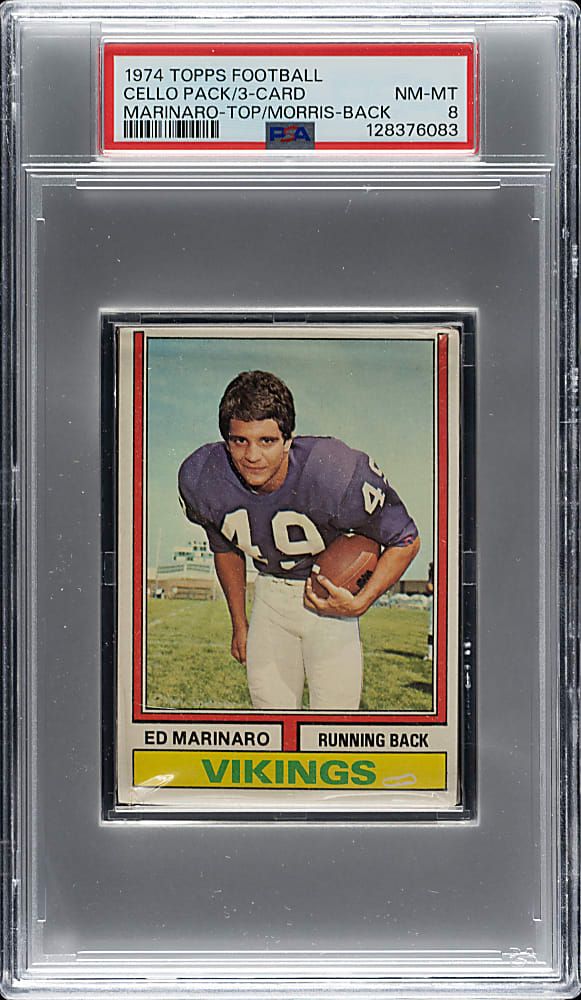 1974 Topps Football Unopened Cello PSA NM-MT 8