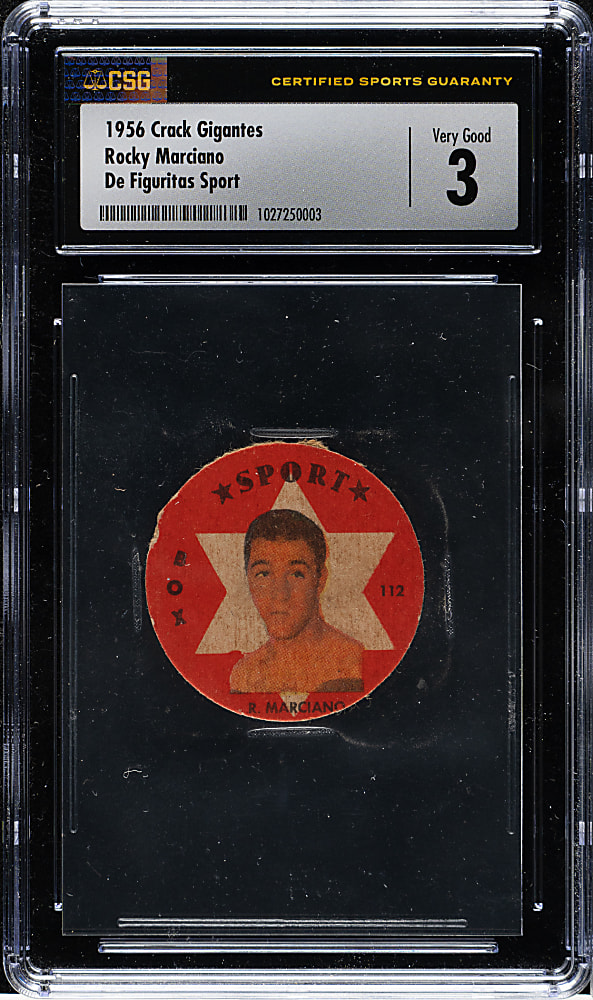 1956 Crack Gigantes de Figuritas Sport Boxing Rocky Marciano CSG VG 3