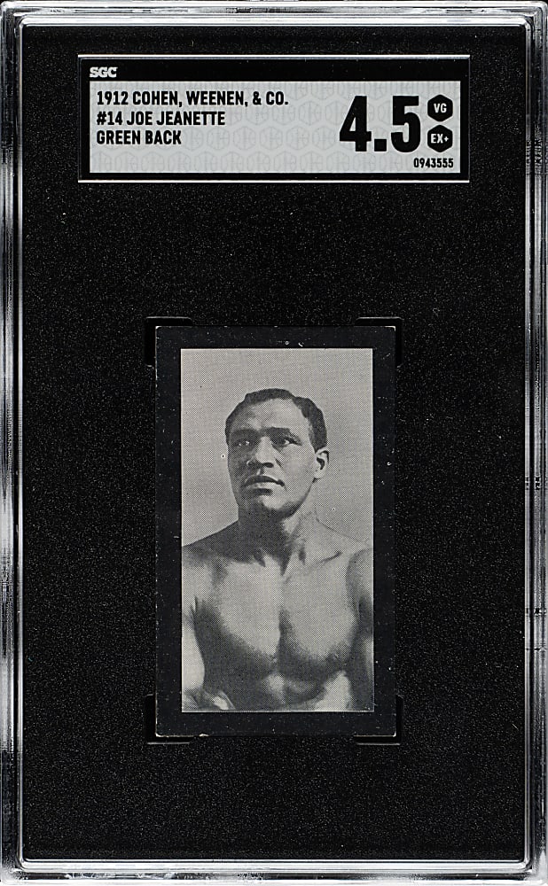 1912 Cohen, Weenen & Co. "Famous Boxers" #14 Joe Jeanette Green Back SGC VG/EX+ 4.5