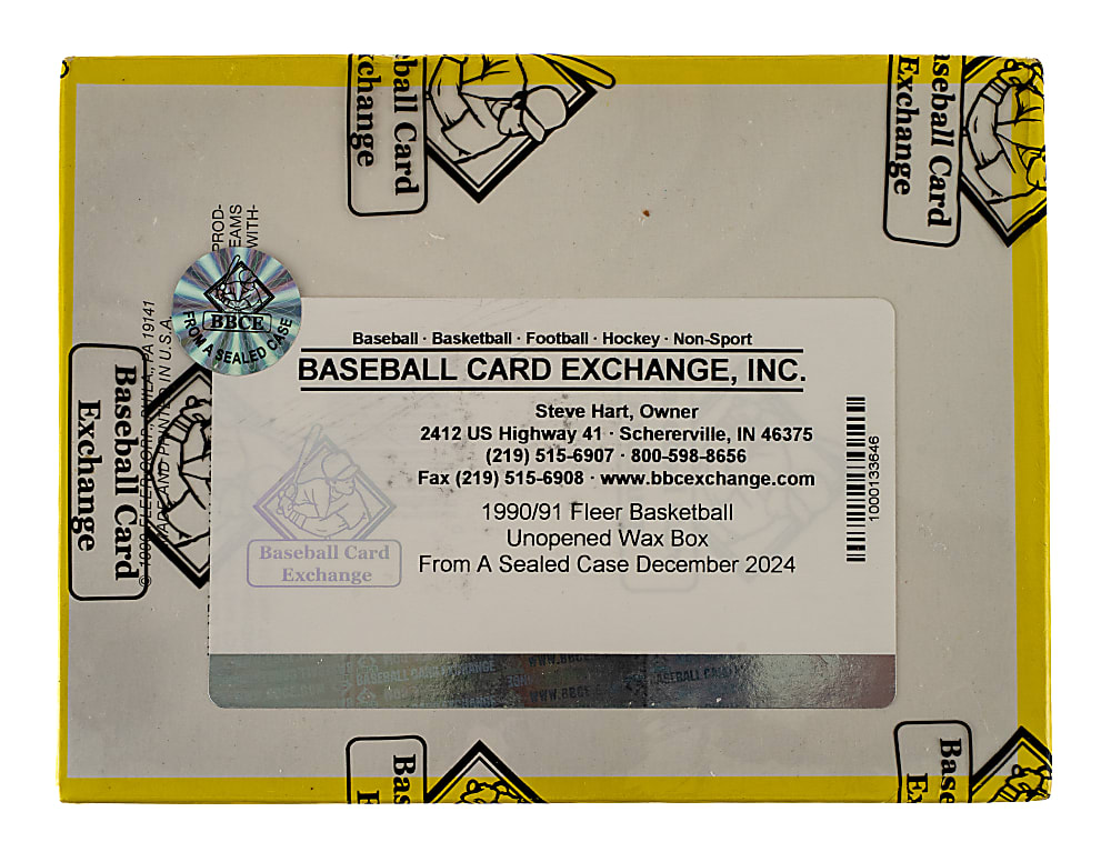 1990-1991 Fleer Basketball Unopened Wax Box (36 Packs) - BBCE - From a Sealed Case (FASC)