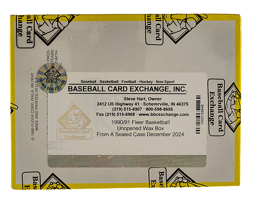 1990-1991 Fleer Basketball Unopened Wax Box (36 Packs) - BBCE - From a Sealed Case (FASC)
