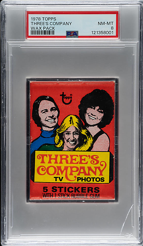 1978 Topps "Three's Company" Unopened Wax Pack PSA NM-MT 8