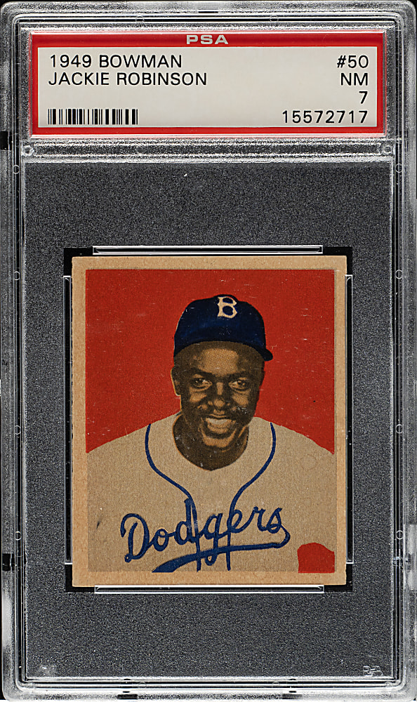 1949 Bowman #50 Jackie Robinson PSA NM 7