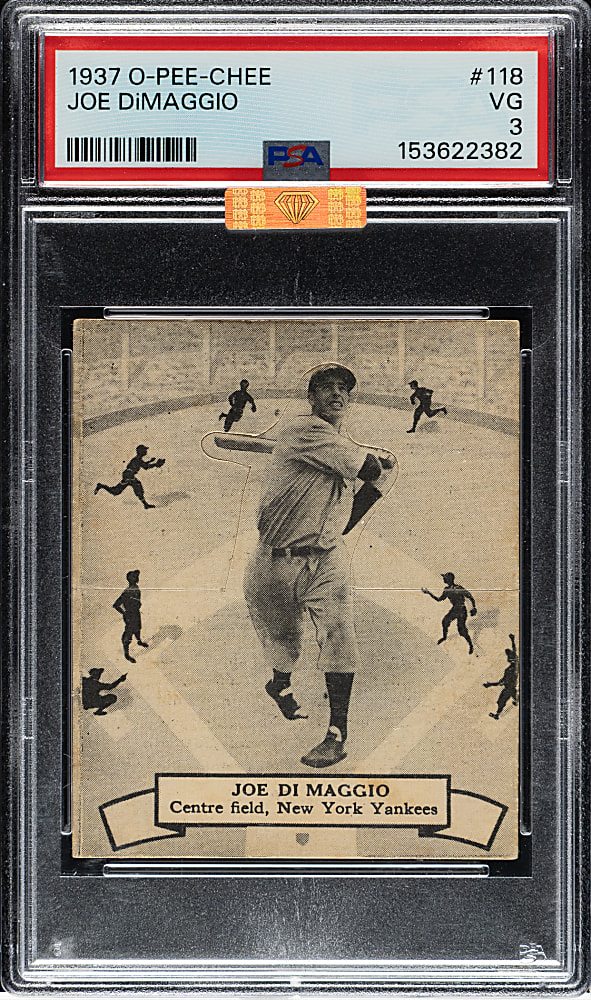 1937 V300 O-Pee-Chee Joe DiMaggio PSA VG 3 (MBA Bronze Diamond)