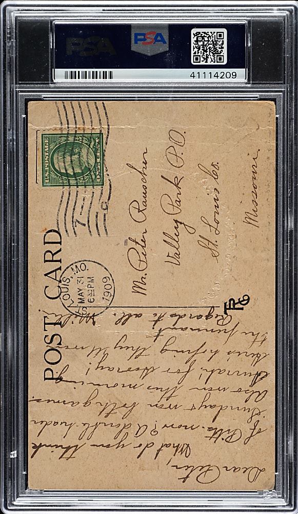 1908 PC760 Rose Company Postcard Bill Abstein PSA Authentic - The ONLY Graded Example!